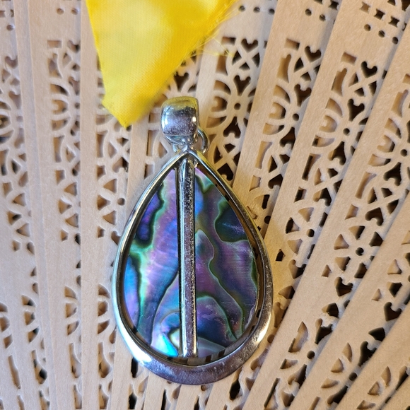 Lia Sophia Abalone Pendant Teardrop - Picture 8 of 11